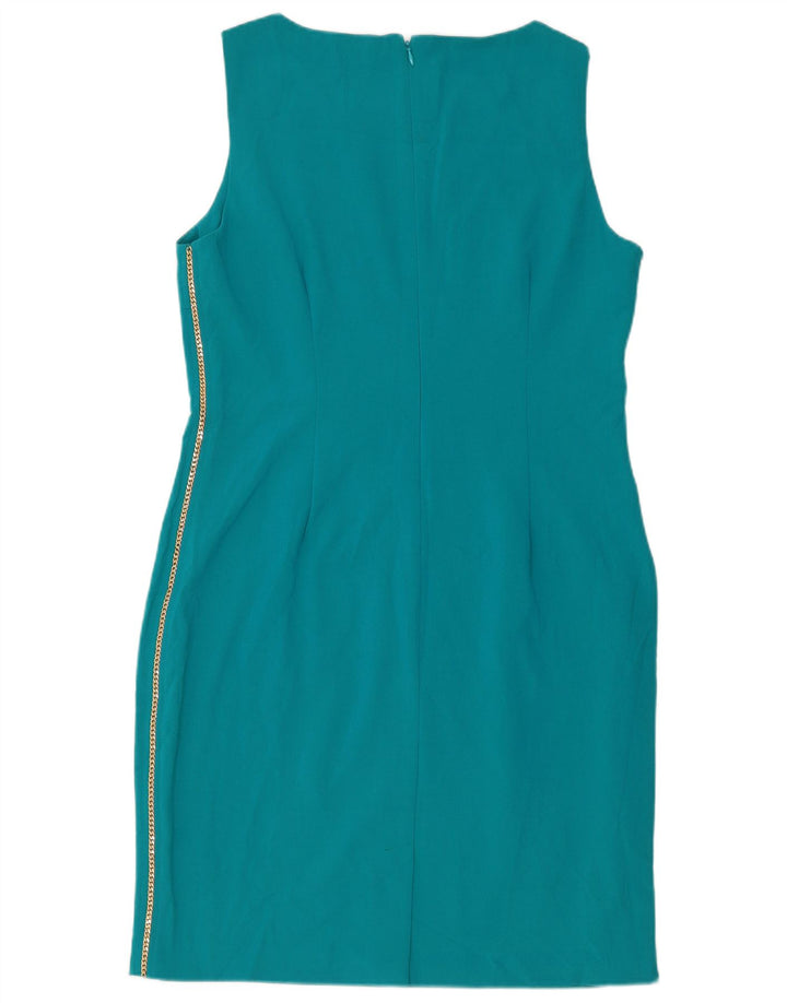 Calvin Klein Damen Ärmelloses Etuikleid UK 16 Large Blau Polyester