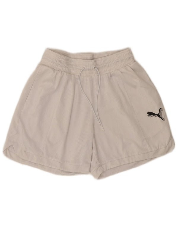 Puma Womens Sport Shorts UK 8 Small White Polyester