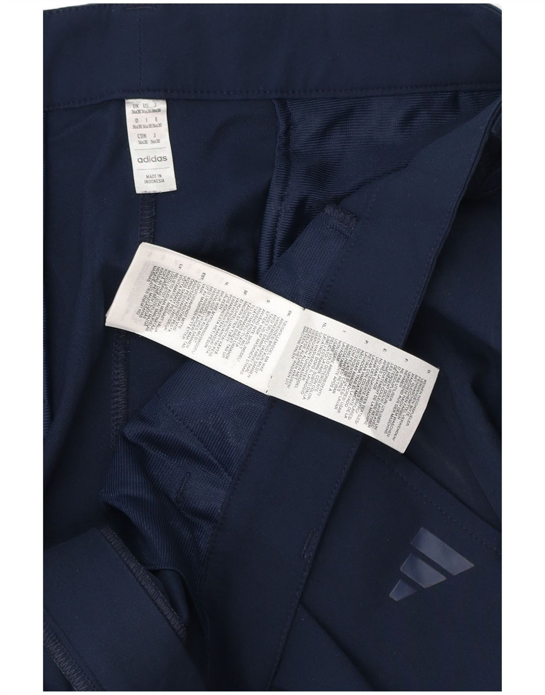 ADIDAS Herren gerade Chinohose W36 L30 Marineblau Polyester