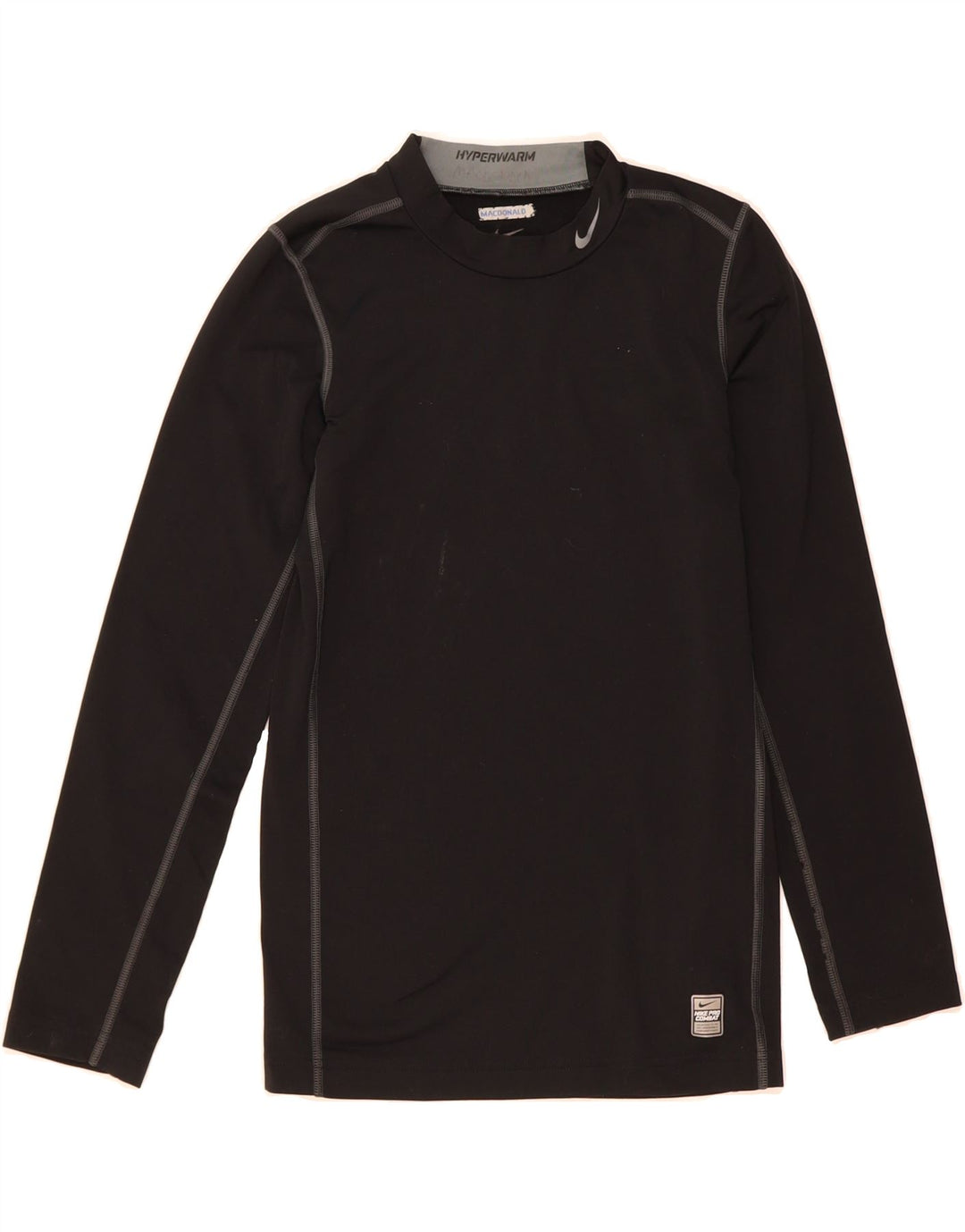 NIKE Boys Dri Fit Top Long Sleeve 13-14 Years XL Black Polyester Vintage Nike and Second-Hand Nike from Messina Hembry 