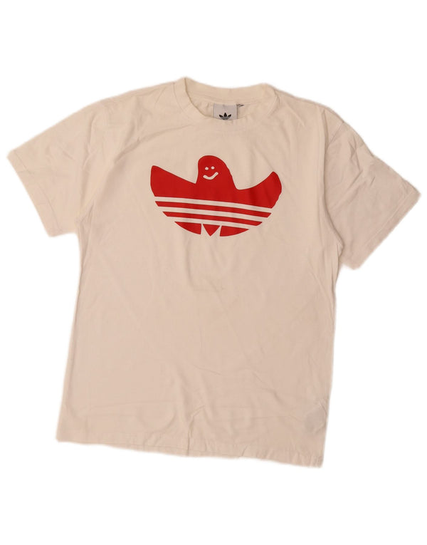 Adidas Herren Grafik T-Shirt Top Small Weiß