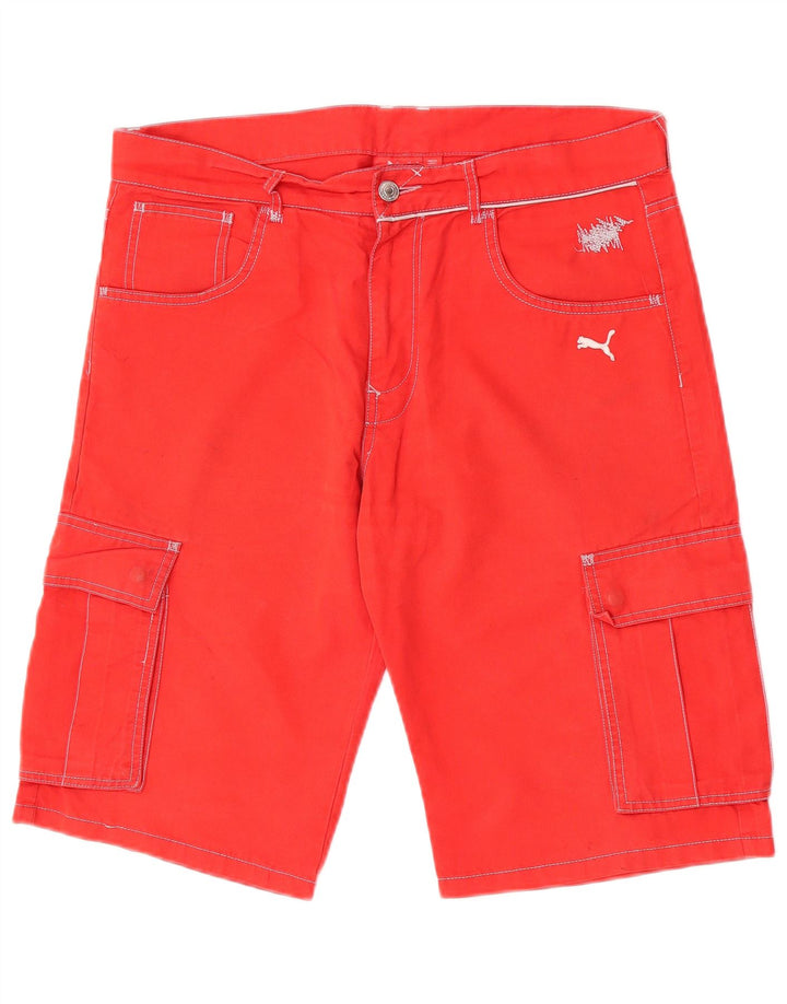 Puma Herren Cargo Shorts W34 Große rote Baumwolle