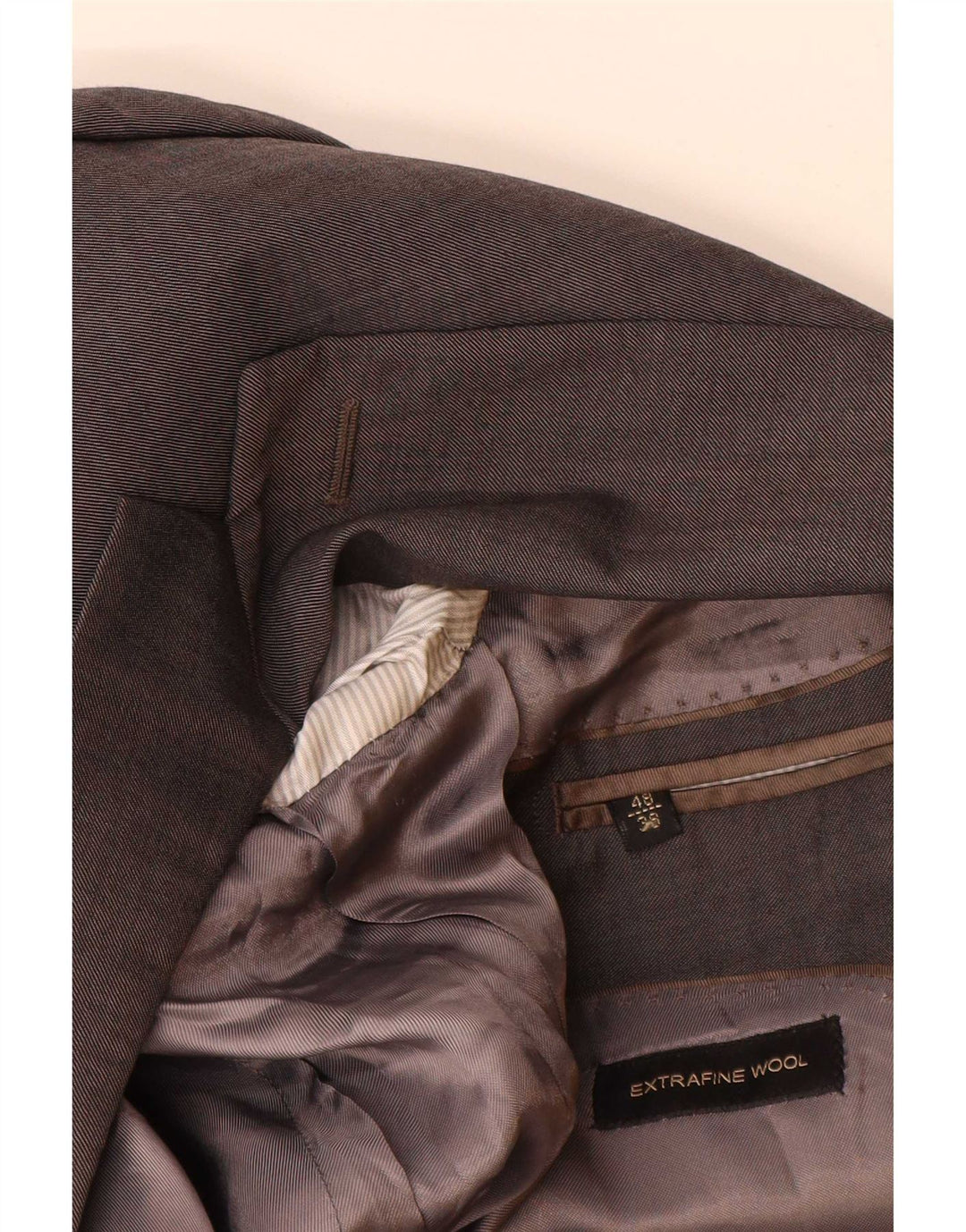 Massimo Dutti Herren-Blazer mit 2 Knöpfen, EU 48, mittelgraue Wolle