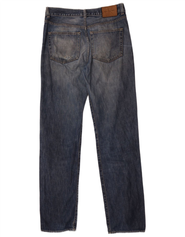 Calvin Klein Herren Distressed Straight Jeans W32 L34 Blau