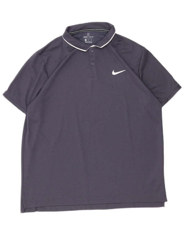 Nike Herren Poloshirt XL Grau Polyester Sport