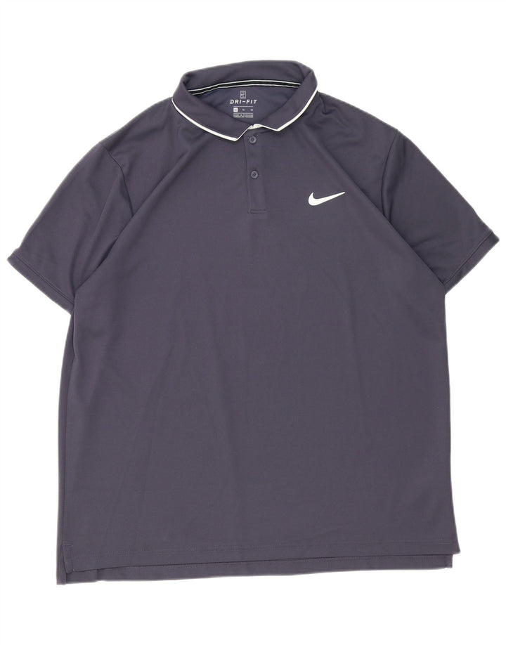 Nike Herren Poloshirt XL Grau Polyester Sport