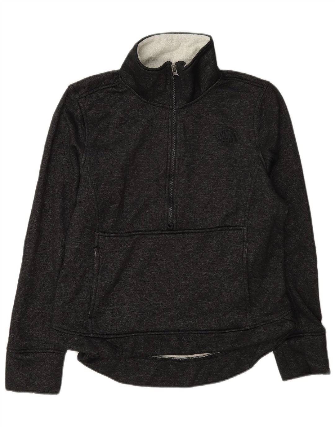 The North Face Damen-Sweatshirt mit Reißverschluss am Hals, UK 14, Mittelgrau