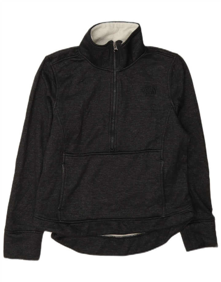 The North Face Damen-Sweatshirt mit Reißverschluss am Hals, UK 14, Mittelgrau