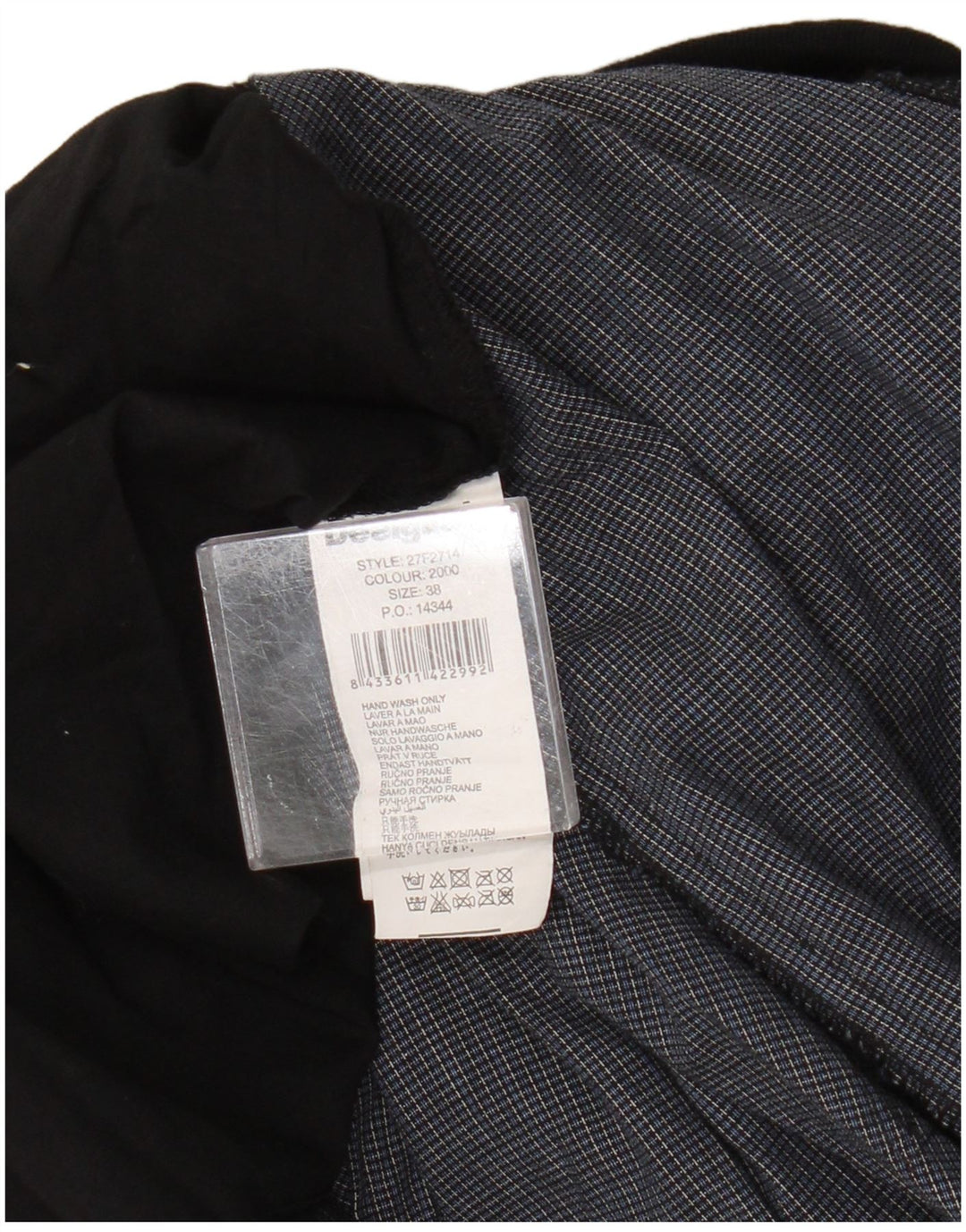 Desigual Damen Minirock EU 38 Medium W30 Schwarz Patchwork Viskose