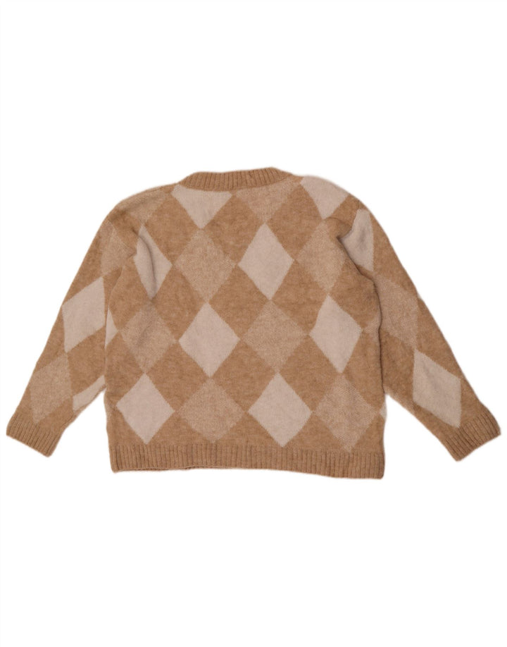 Marks & Spencer Damen-Pullover mit V-Ausschnitt, Gr. 10, Größe S, Beige