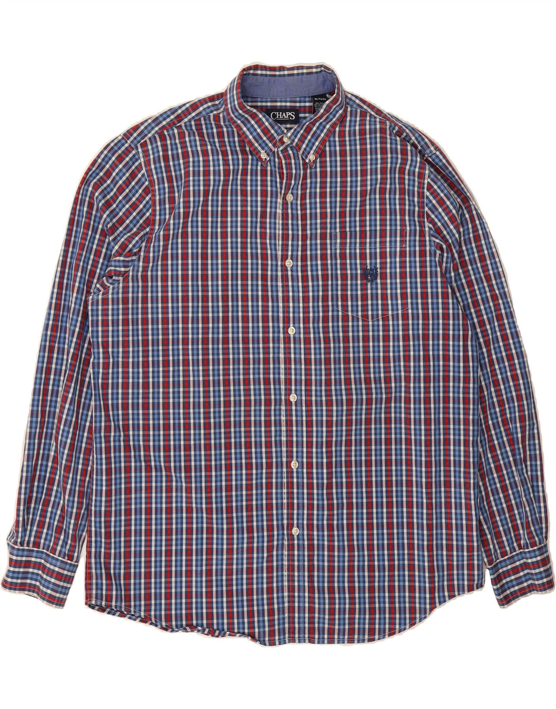 CHAPS Mens Big & Tall Shirt XL Multicoloured Check Cotton Vintage Chaps and Second-Hand Chaps from Messina Hembry 