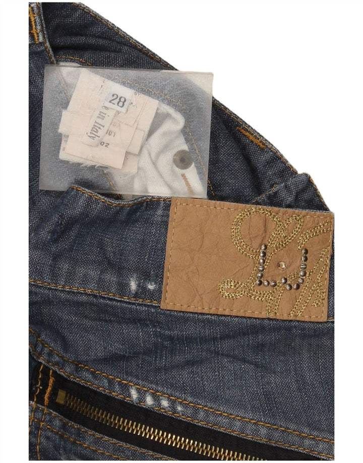 Liu Jo Damen Jeansshorts W28 mittelblaue Baumwolle