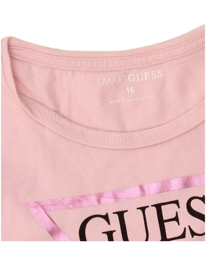 GUESS Grafik-T-Shirt-Top für Mädchen, 15–16 Jahre, Rosa