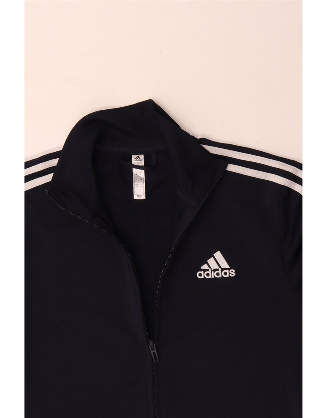 ADIDAS Herren-Trainingsanzug-Oberteil, Jacke, klein, marineblau, Polyester