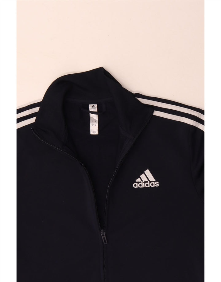 ADIDAS Herren-Trainingsanzug-Oberteil, Jacke, klein, marineblau, Polyester