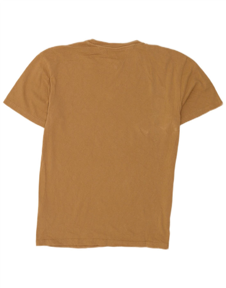 Tommy Hilfiger Herren T-Shirt Top Small Braun Baumwolle
