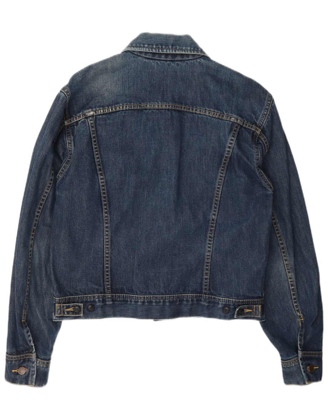 Lee Damen Jeansjacke UK 14 Mittelblaue Baumwolle