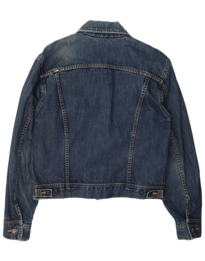 Lee Damen Jeansjacke UK 14 Mittelblaue Baumwolle