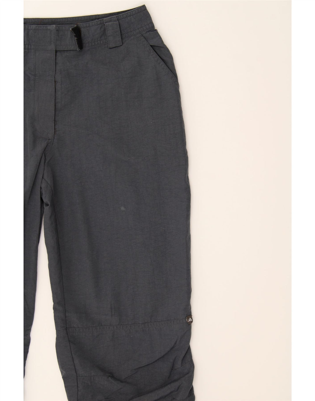 ADIDAS Womens Straight Capri Trousers UK 12 Medium W30 L22  Grey Polyamide Vintage Adidas and Second-Hand Adidas from Messina Hembry 