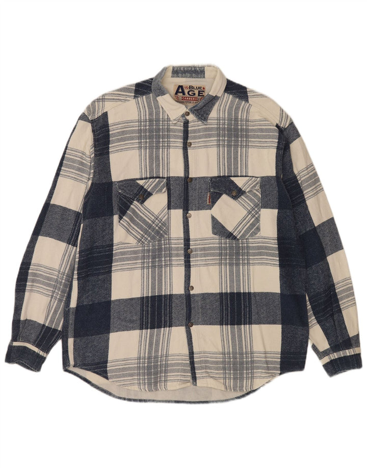 Carrera Herren Flanellhemd XL Blau kariert