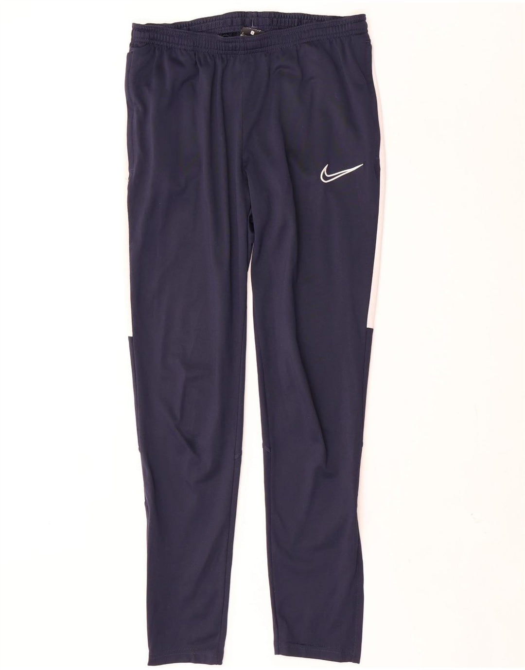 Nike Herren Dri Fit Trainingshose, Größe S, marineblaues Farbblock-Polyester