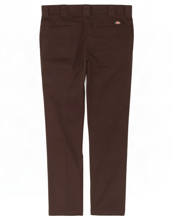Dickies Mens Slim Fit Chino Trousers W30 L32 Brown Polyester