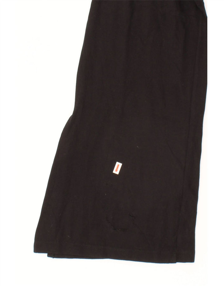 BENETTON Womens Wide Leg Tracksuit Trousers UK 8 Small  Black Polyester Vintage Benetton and Second-Hand Benetton from Messina Hembry 