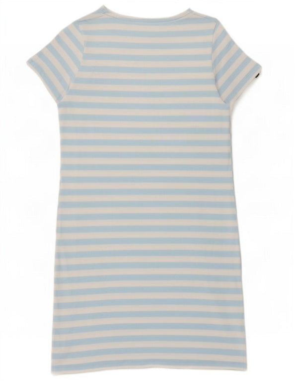 Crew Clothing Damen T-Shirt-Kleid UK 10 Small Blau gestreift Baumwolle