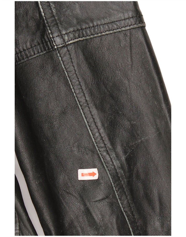 MOTIVI Damen Lederjacke UK 14 Medium Schwarz