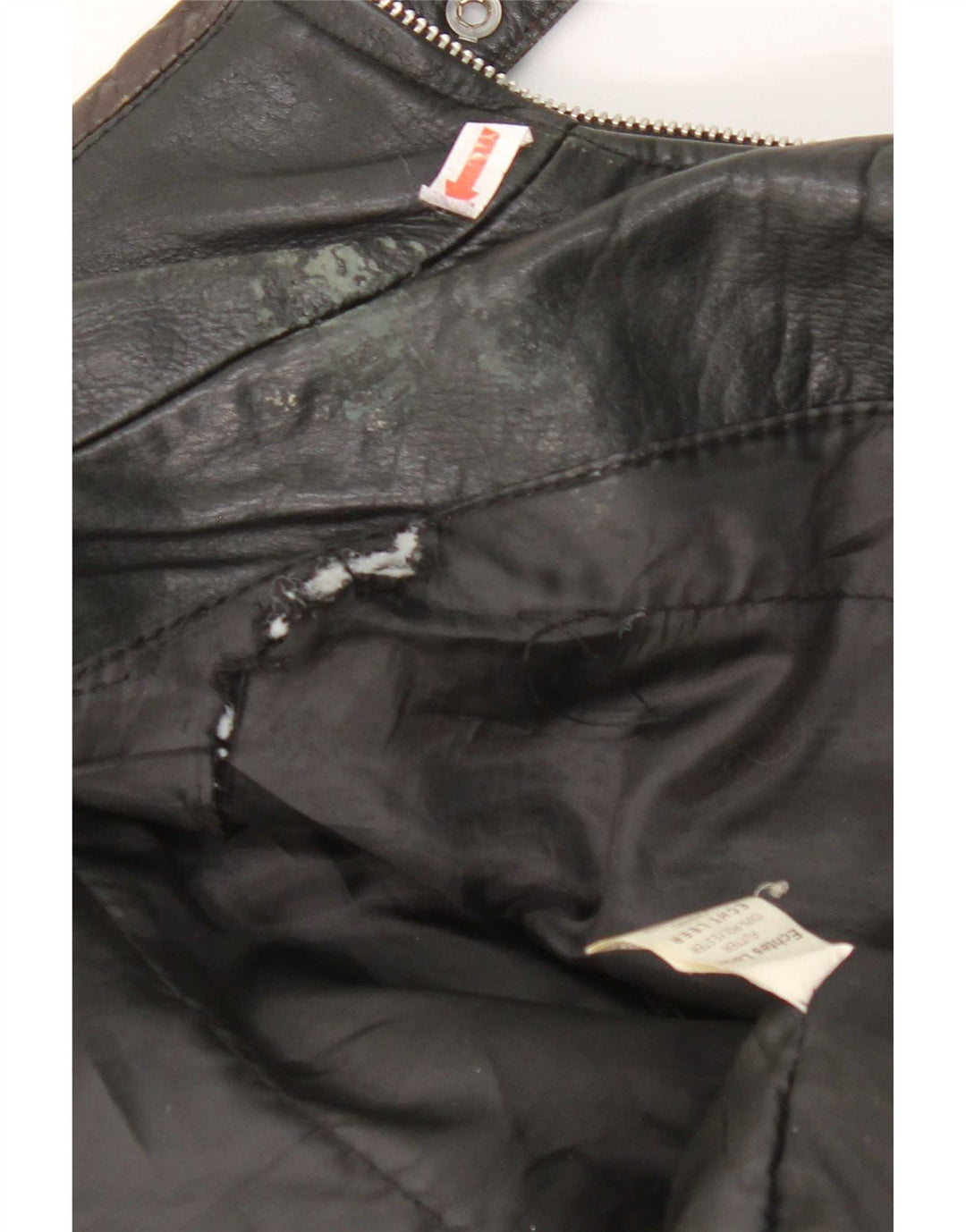 Vintage Damen Lederjacke UK 14 Medium Schwarz