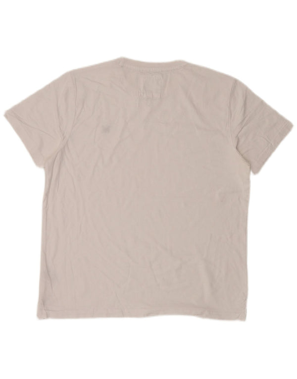 Crew Clothing Herren T-Shirt Top Large Weiß Baumwolle