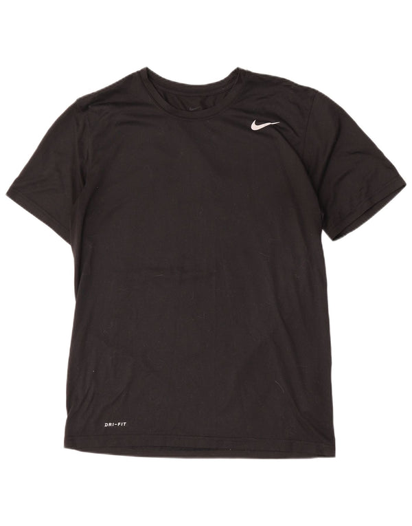 Nike Herren Dri Fit T-Shirt Top Medium Schwarz Polyester