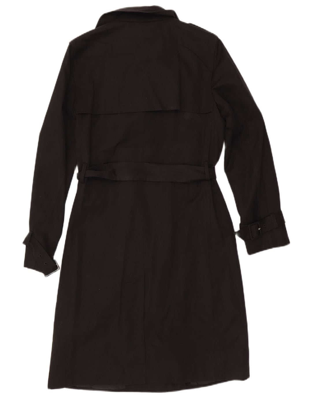 Marks & Spencer Damen Zweireihiger Trenchcoat UK 10 Small Schwarz
