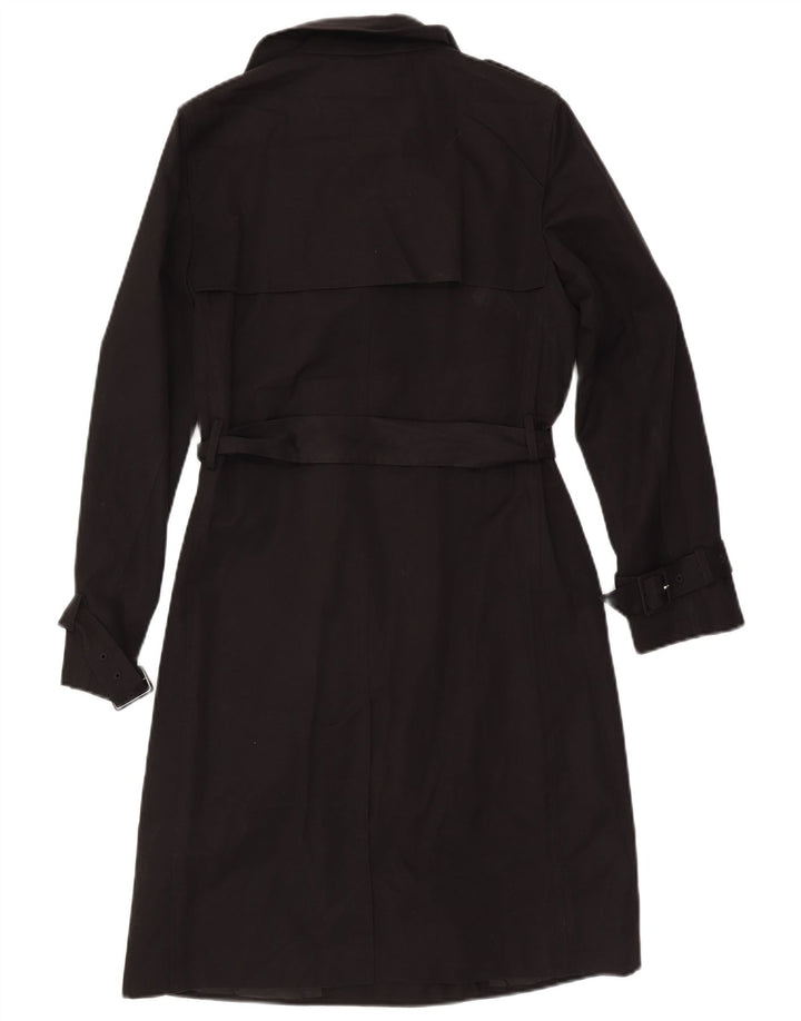 Marks & Spencer Damen Zweireihiger Trenchcoat UK 10 Small Schwarz