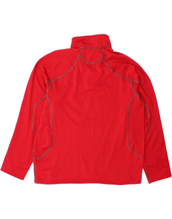 STARTER Mens Zip Neck Pullover Tracksuit Top UK 42/44 Large Red Polyester Vintage Starter and Second-Hand Starter from Messina Hembry 
