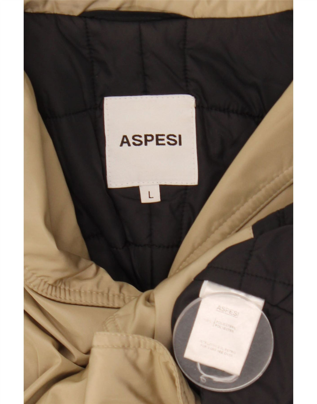 Aspesi Damen Utility-Jacke UK 14 Large Beige Polyester