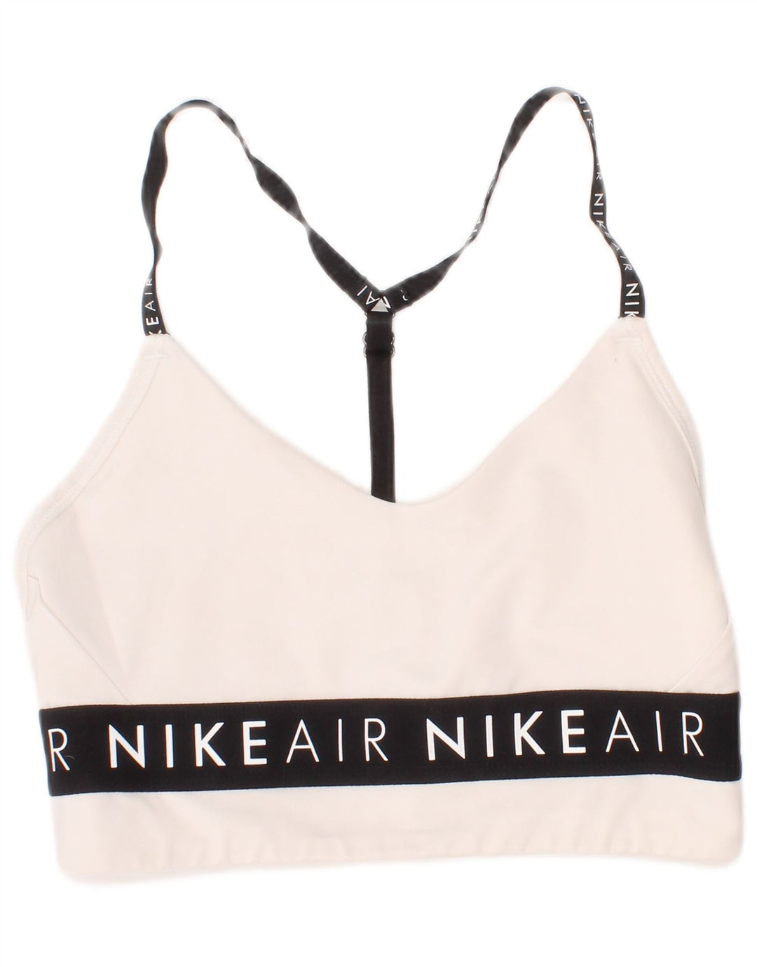 Nike Damen-Sport-BH mit Grafik, Größe S, gebrochenes Weiß, Polyester, Sport
