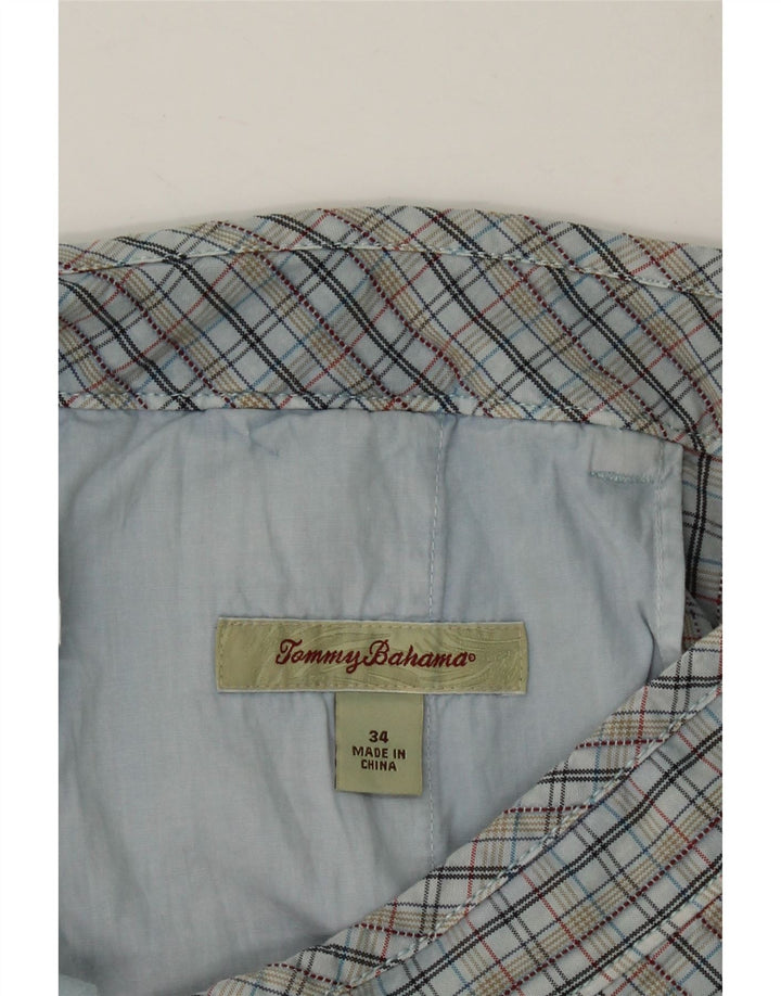 TOMMY BAHAMA Mens Chino Shorts W34 Large Grey Check Lyocell Vintage Tommy Bahama and Second-Hand Tommy Bahama from Messina Hembry 