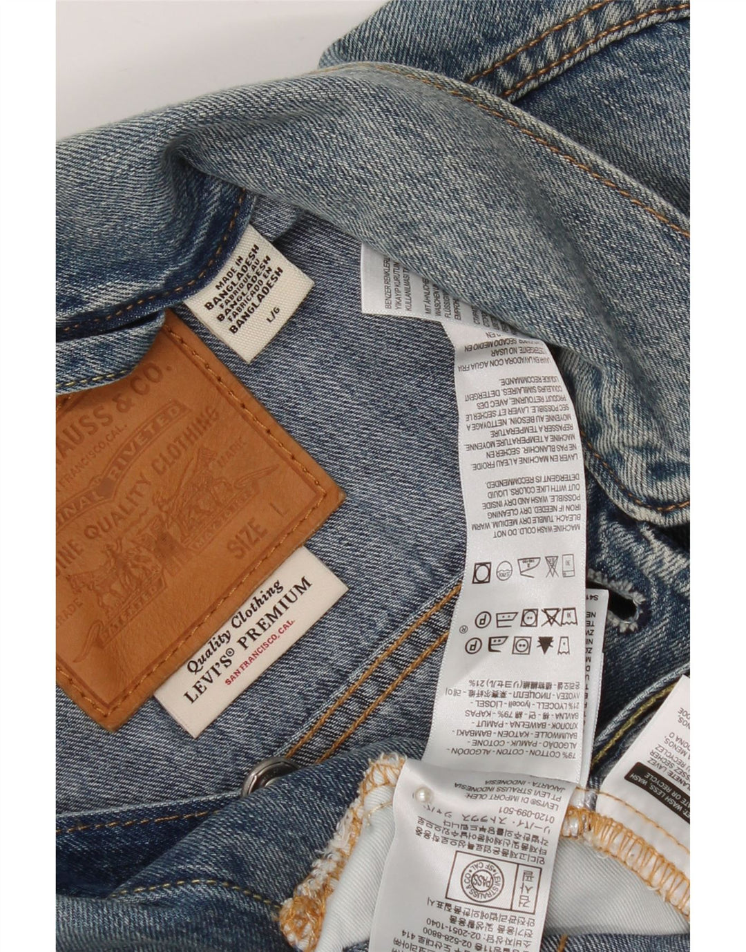 Levi's Herren Jeansjacke UK 40 Large Blau Baumwolle