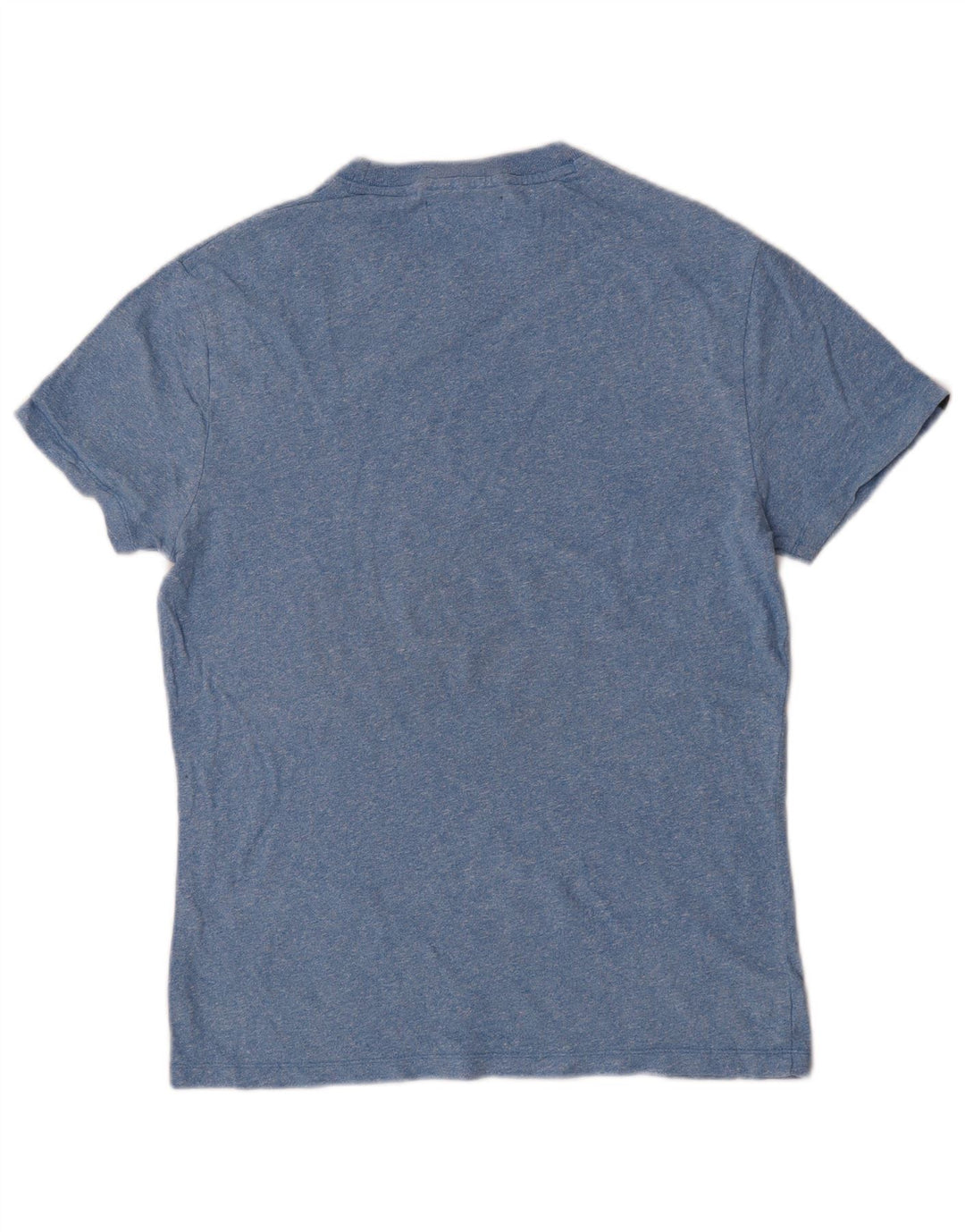 Superdry Herren T-Shirt-Oberteil aus mittelblau gefleckter Baumwolle