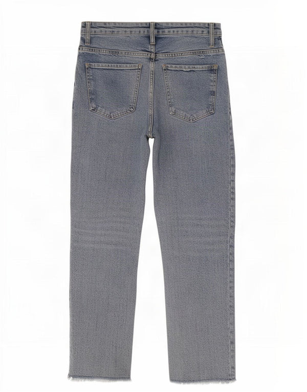 Zara Damen Straight Jeans EU 36 XS W26 L26 Blaue Baumwolle