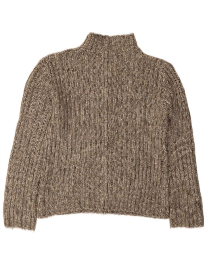 Zara Damen-Pullover mit Rollkragen, Gr. 10, Small, Grau, Acryl