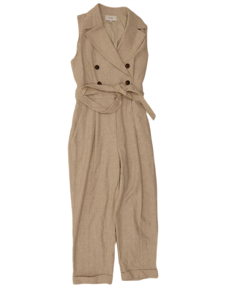 Reiss Damen-Overall, ärmellos, UK 12, mittelbeige Wolle