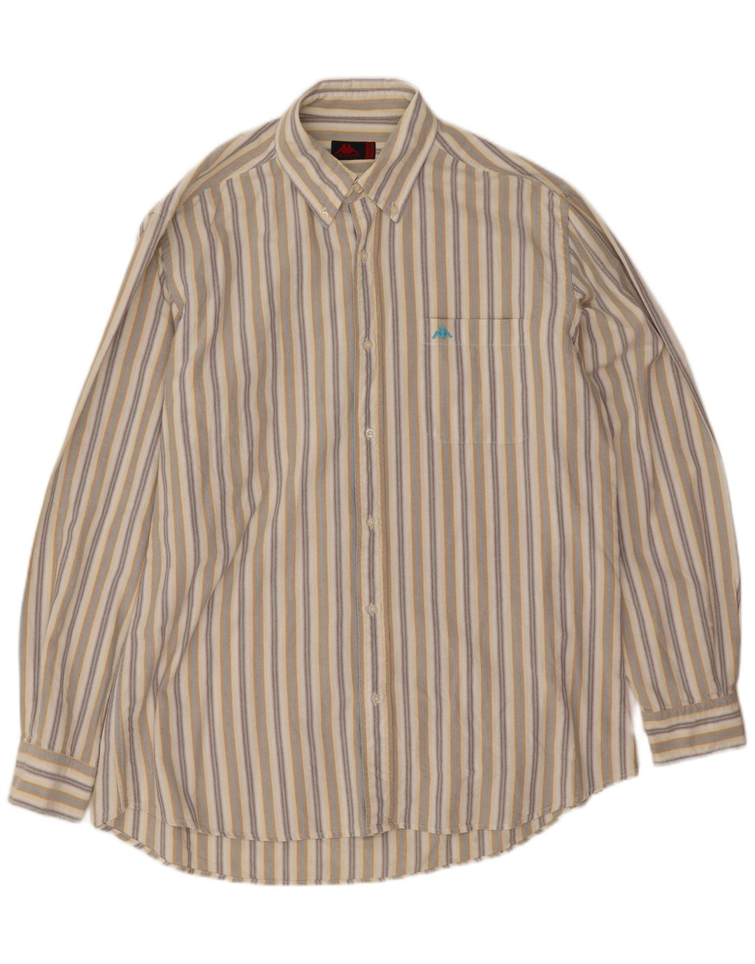 Kappa Herrenhemd 2XL Beige gestreift