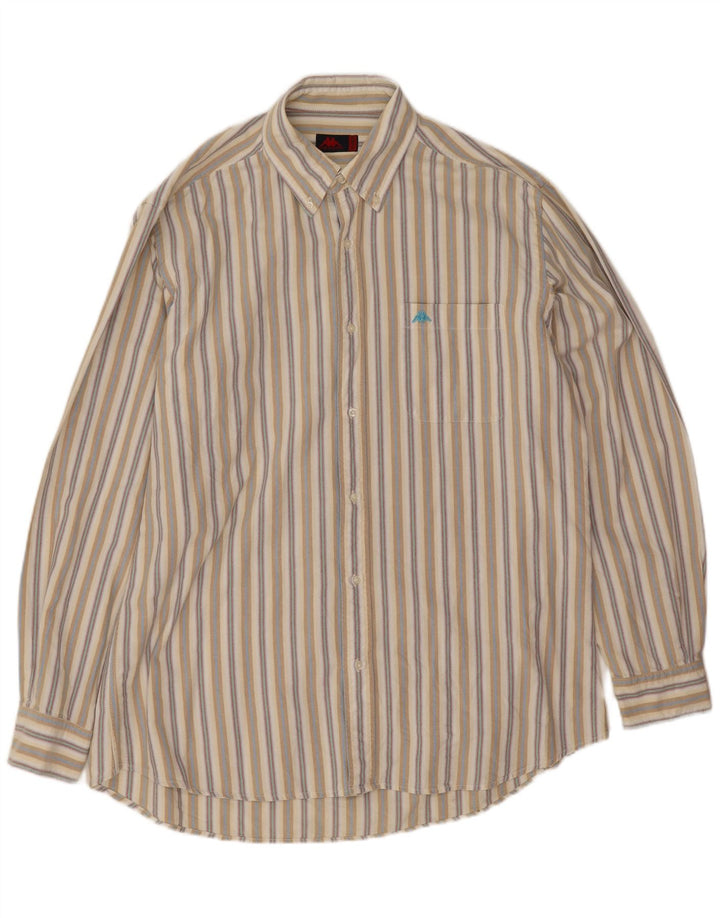 Kappa Herrenhemd 2XL Beige gestreift
