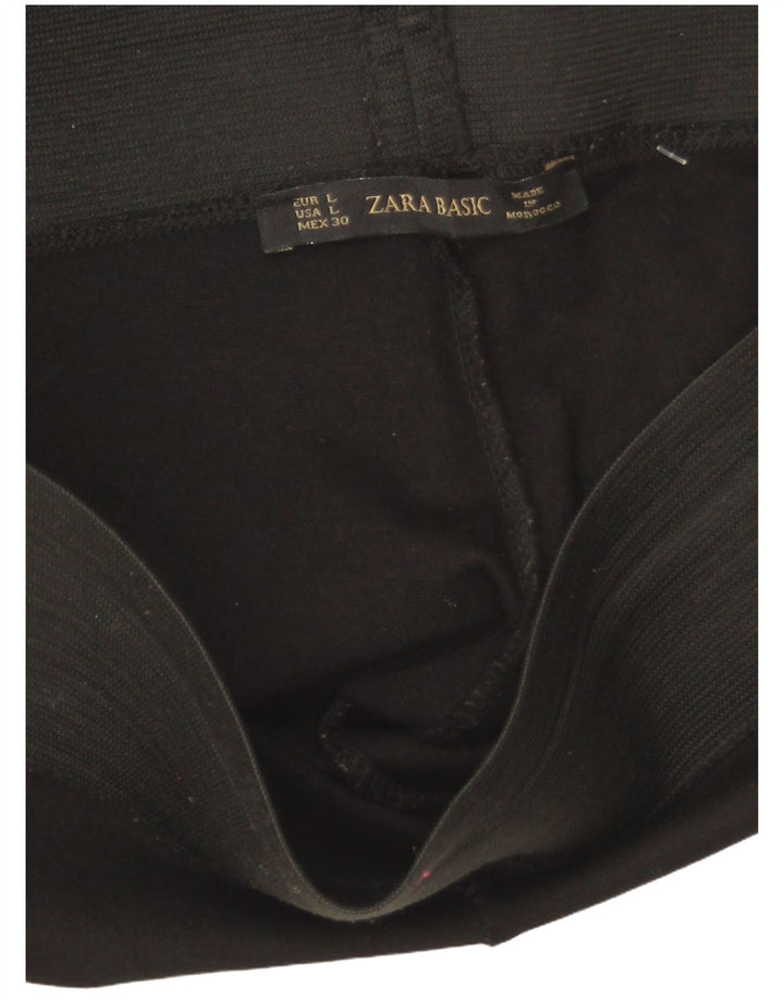 Zara Damen Leggings UK 16 Large Schwarz