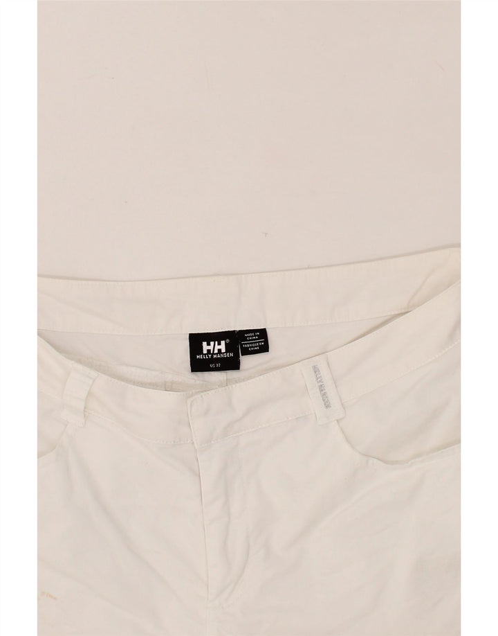 HELLY HANSEN Womens Casual Shorts W32 Medium White Cotton Vintage Helly Hansen and Second-Hand Helly Hansen from Messina Hembry 