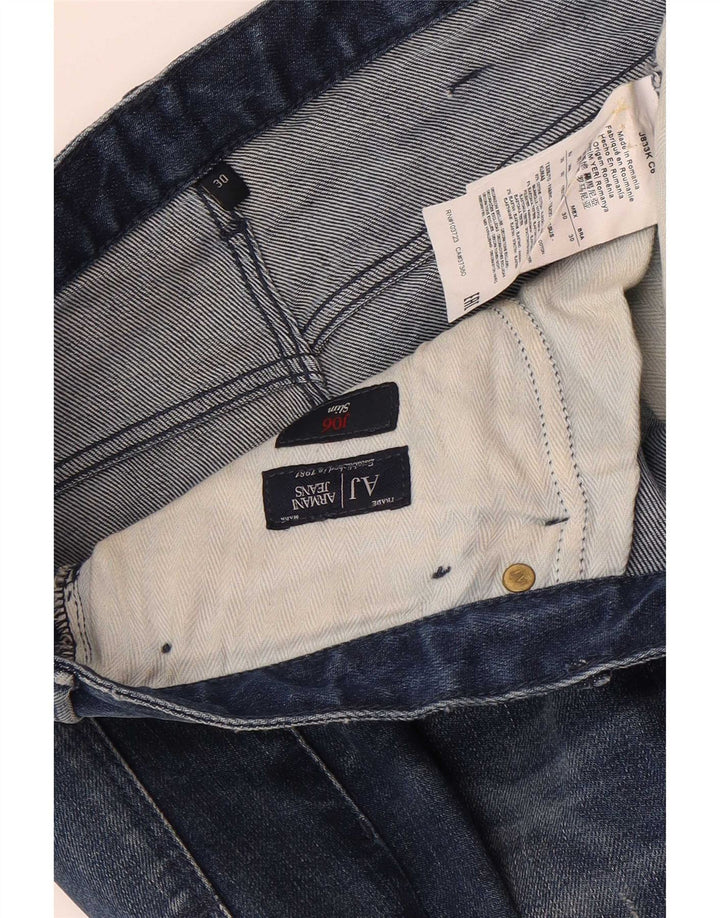 Armani Herren Slim Jeans W30 L30 Blaue Baumwolle