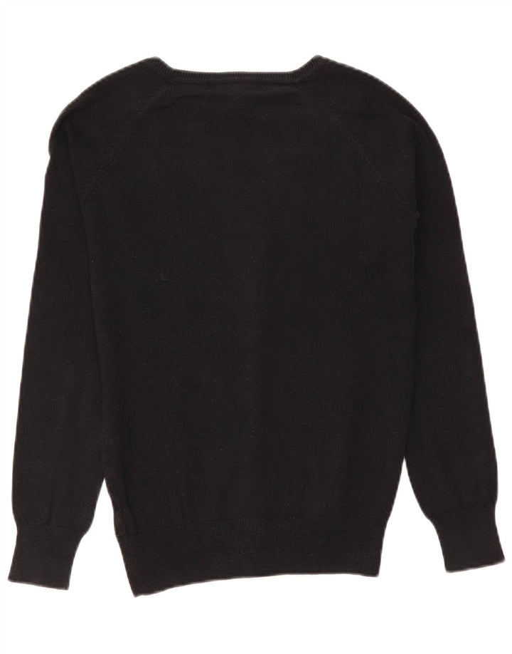 Marks & Spencer Damen-Cardigan-Pullover UK 12 Mittelschwarze Baumwolle