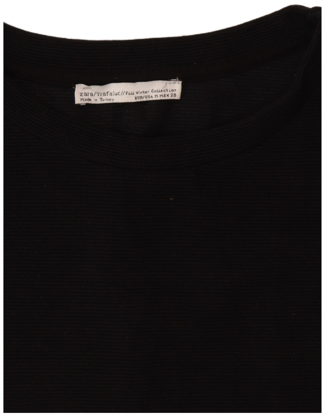 Zara Damen A-Linien-Kleid UK 14 Medium Schwarz